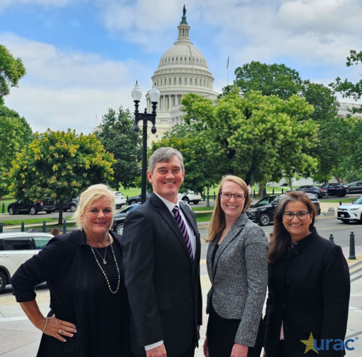 Pictured: Our presenters, Dr. Shawn Griffin, Jennifer Richards, Sally Ann Polson and Tejal Ashok Raichura, standing in front of the U.S. Capitol after the briefing.